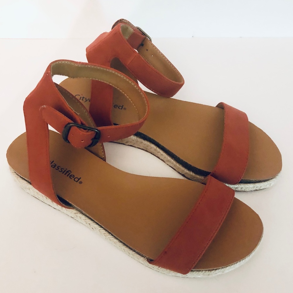 City Classified Burnt Orange Espadrilles